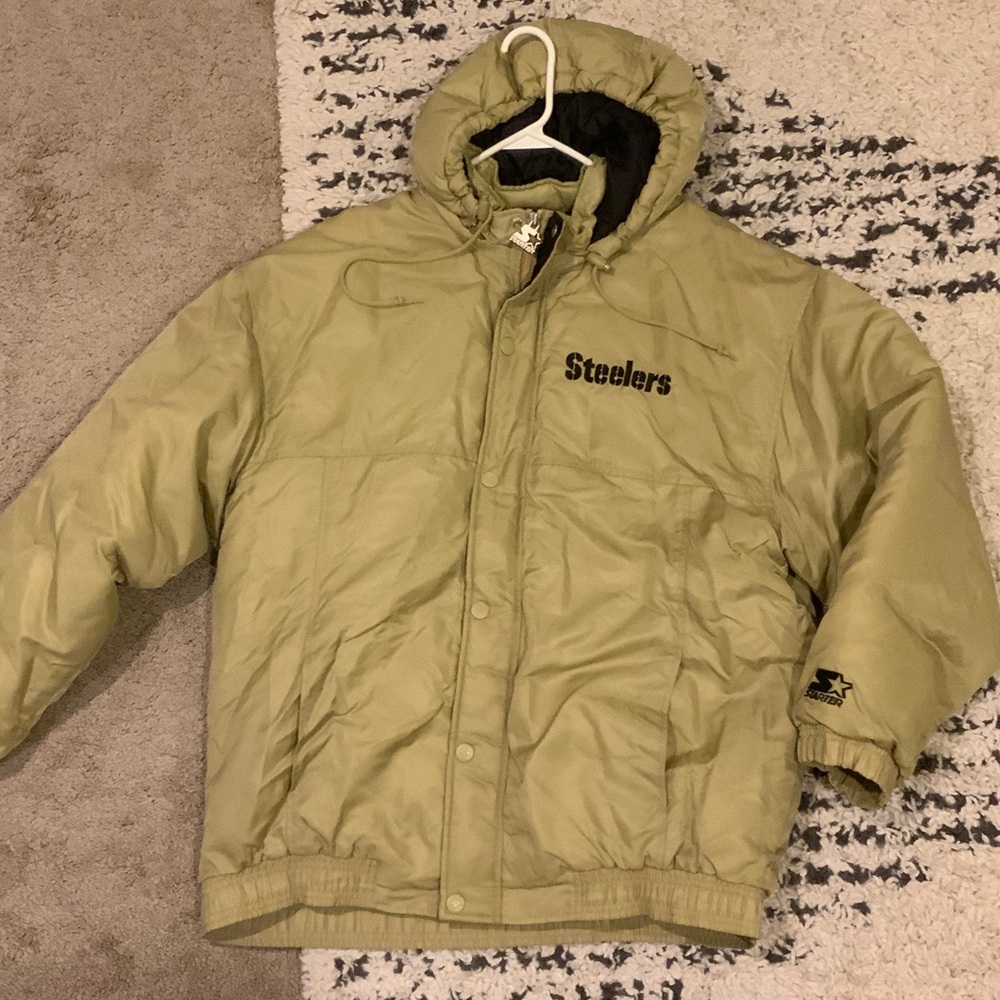 Starter men’s Pittsburgh Steelers Tan Jacket